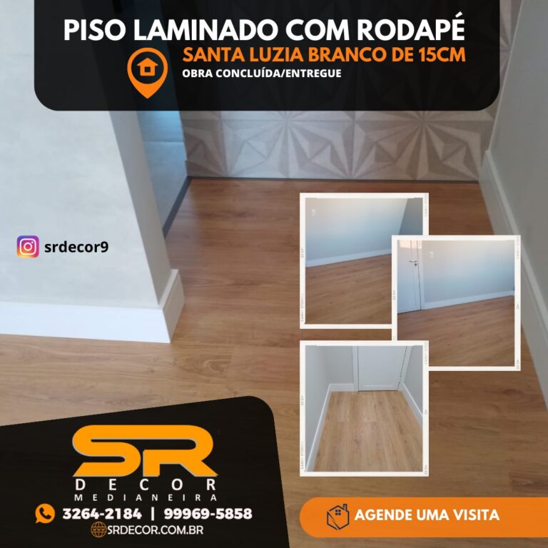 Instalação de Piso Laminado com Rodapé